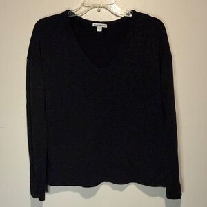 Standard James Perse Drop Long Sleeve Lightweight Sweater Dark Grey Size 2/Med